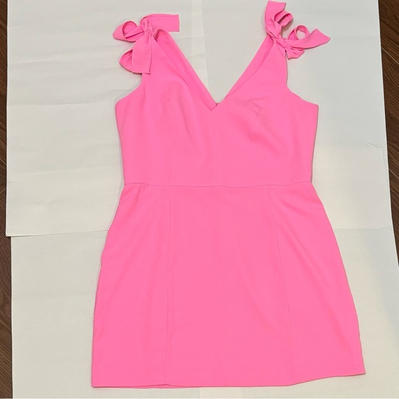 Amanda Uprichard “Allora” Mini Dress in Shocking Pink Size Large - Picture 4 of 11